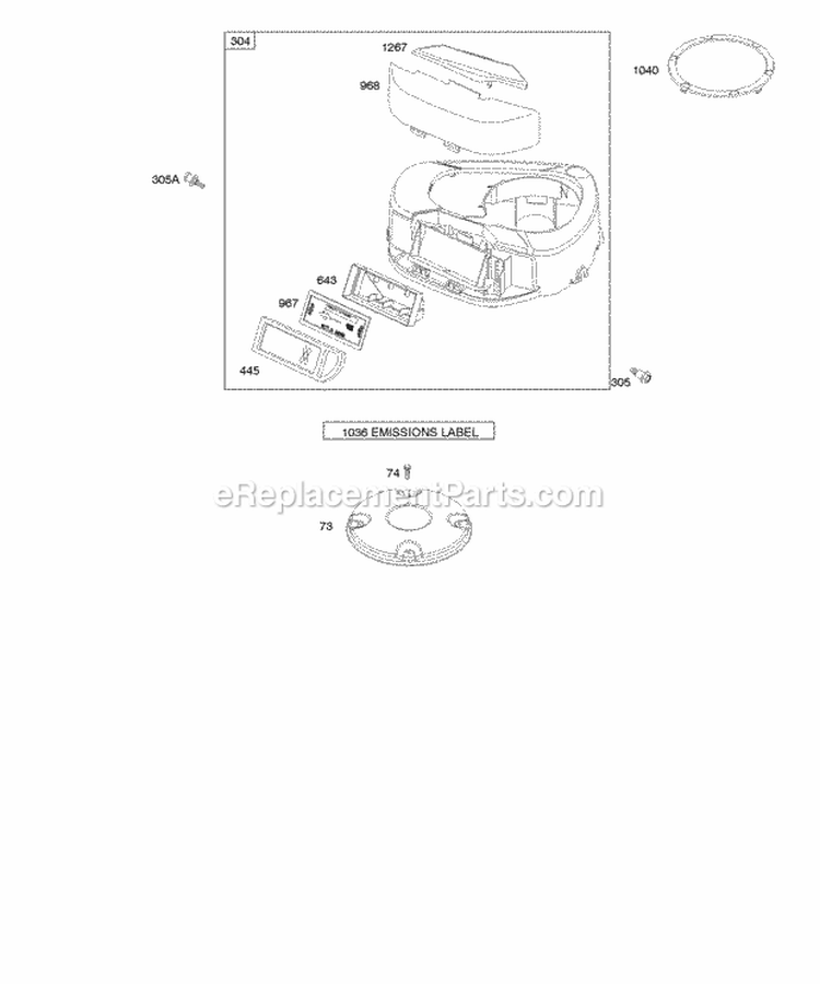 Air Cleaner Blower Housing Fuel Supply Diagram and Parts List for 31X707-0777-E2  Briggs and Stratton Engine